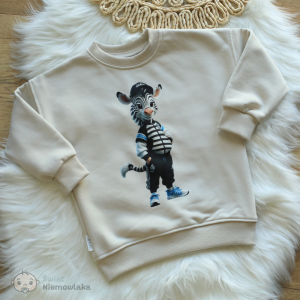 Bluza dresowa beżowa - Hej tu Zebra! 