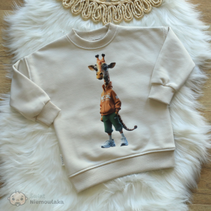 Bluza dresowa beżowa - Hej tu Żyrafa!