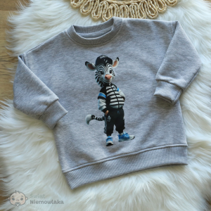 Bluza dresowa szara - Hej tu Zebra!