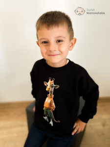 Bluza dresowa czarna - Hej tu Żyrafa!
