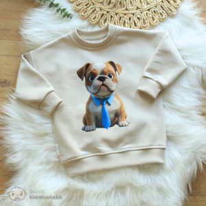 Bluza dresowa beżowa - Hej tu Piesek Elegancik!