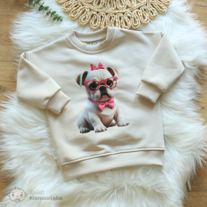 Bluza dresowa beżowa - Hej tu Piesek Księżniczka!