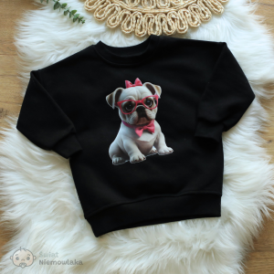 Bluza dresowa czarna - Hej tu Piesek Księżniczka!